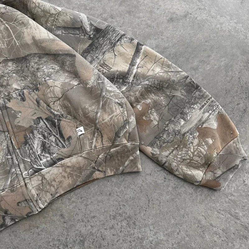 CHAQUETA CON CREMALLERA CAMUFLAJE